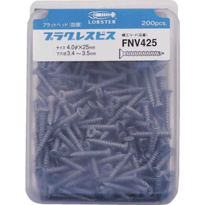 【CAINZ-DASH】ロブテックス プラグレスビス　（２００本入）　４．０Ｘ２５ｍｍ FNV425【別送品】