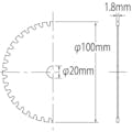 【CAINZ-DASH】ロブテックス チップソー　ステンカット　１００ｍｍ FST100【別送品】