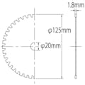 【CAINZ-DASH】ロブテックス チップソー　ステンカット　１２５ｍｍ FST125【別送品】