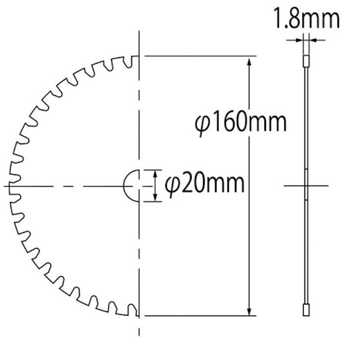 【CAINZ-DASH】ロブテックス チップソー　ステンカット　１６０ｍｍ FST160【別送品】