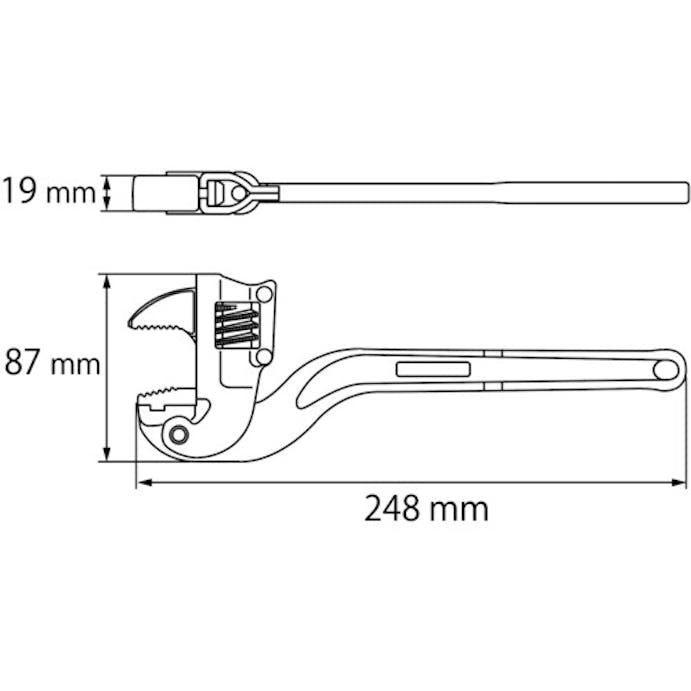 【CAINZ-DASH】ロブテックス アルミコーナーレンチ　２５０ｍｍ ACW250【別送品】