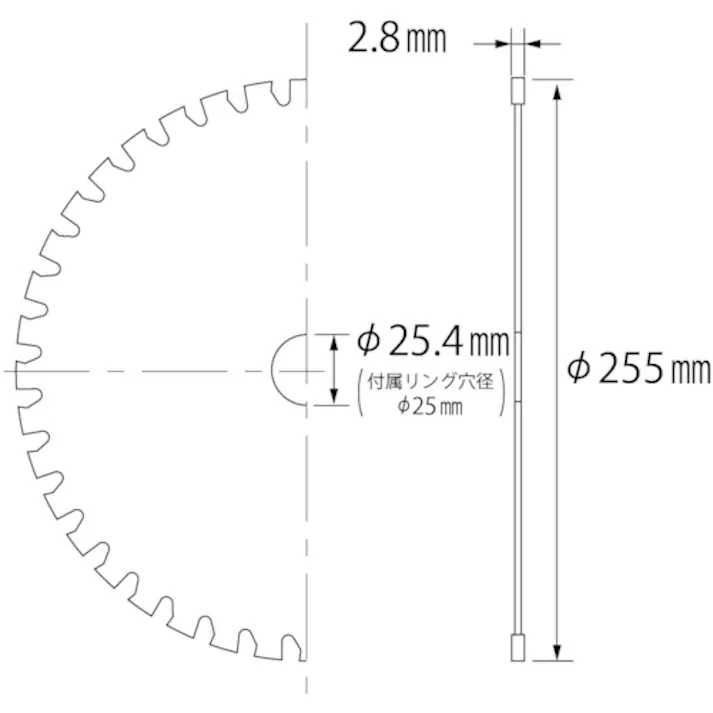 【CAINZ-DASH】ロブテックス ゼットフラッシャー (アルミ用) 255mm FAS255【別送品】