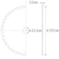 【CAINZ-DASH】ロブテックス ゼットフラッシャー　（アルミ用）　３５５ｍｍ FAS355【別送品】