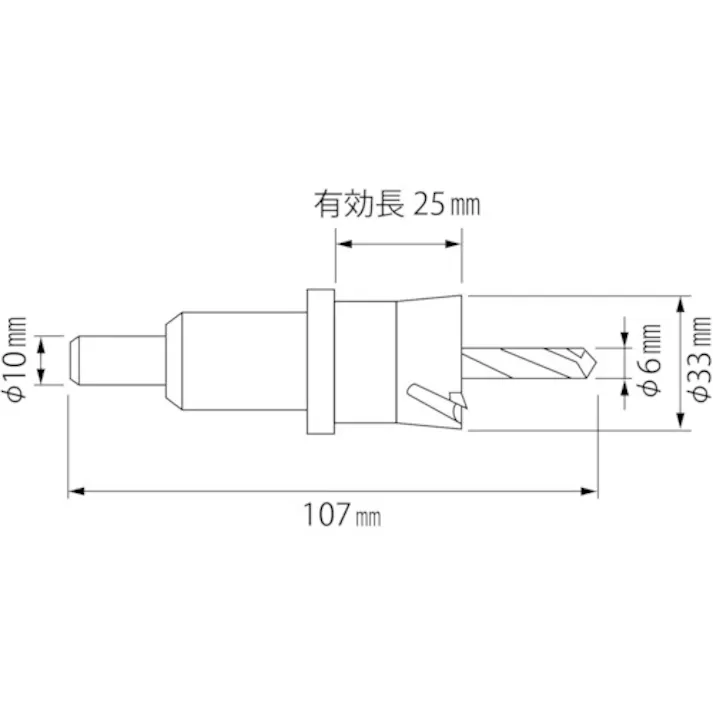 【CAINZ-DASH】ロブテックス 超硬ホルソー(チタンコーティング) 33mm HO33G【別送品】