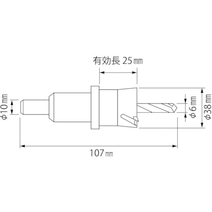 【CAINZ-DASH】ロブテックス 超硬ホルソー（チタンコーティング）　３８ｍｍ HO38G【別送品】