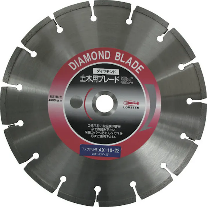 【CAINZ-DASH】ロブテックス ダイヤモンドカッターアスファルト用 10インチ 22パイ AX1022【別送品】