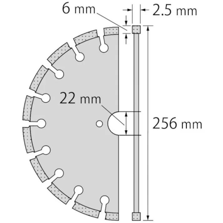 【CAINZ-DASH】ロブテックス ダイヤモンド土木用ブレード 10インチ 22パイ(湿式) AC1022【別送品】