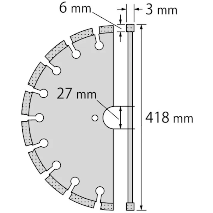 【CAINZ-DASH】ロブテックス ダイヤモンド土木用ブレード 16インチ(湿式) AC16【別送品】