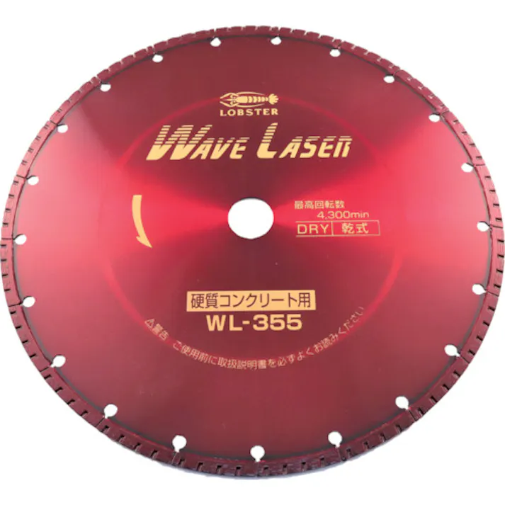 【CAINZ-DASH】ロブテックス ダイヤモンドカッター ウェーブレーザー(乾式) 360mm穴径30.5mm WL355305【別送品】