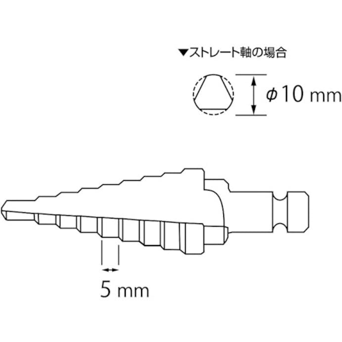 【CAINZ-DASH】ロブテックス ステージドリル　Ｔｉｎコーティング　９段　軸径１０ｍｍ　６－２２ LB622G【別送品】