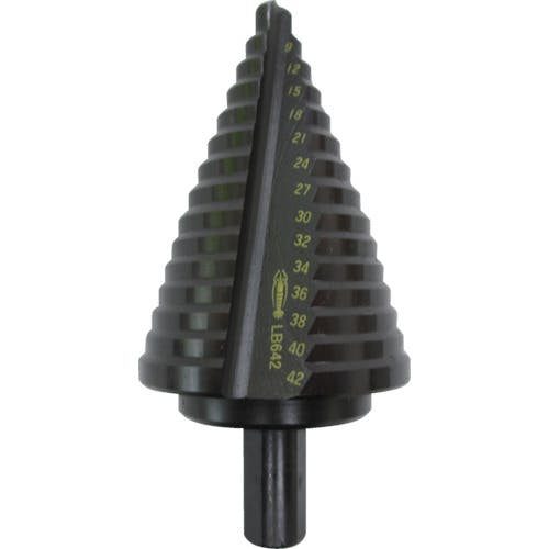 ロブテックス ステージドリル ノンコーティング 15段 軸径10mm 6-42 LB642 ステップドリル(ストレートシャンクタイプ) ロブテックス ステージドリル ノンコーティング 15段 軸径10mm 6-42 LB642 ステップドリル(ストレートシャンクタイプ)