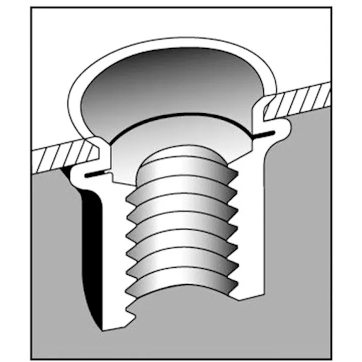 【CAINZ-DASH】ロブテックス ブラインドナット“エビナット”(薄頭・アルミ製) 板厚2.5 M5×0.8(1000個入) NAK525M【別送品】