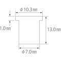 【CAINZ-DASH】ロブテックス ブラインドナット“エビナット”（平頭・スティール製）　板厚２．５　Ｍ５×０．８（１０００個入） NSD525M【別送品】