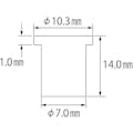 【CAINZ-DASH】ロブテックス ブラインドナット“エビナット”（平頭・スティール製）　板厚３．５　Ｍ５×０．８（１０００個入） NSD535M【別送品】