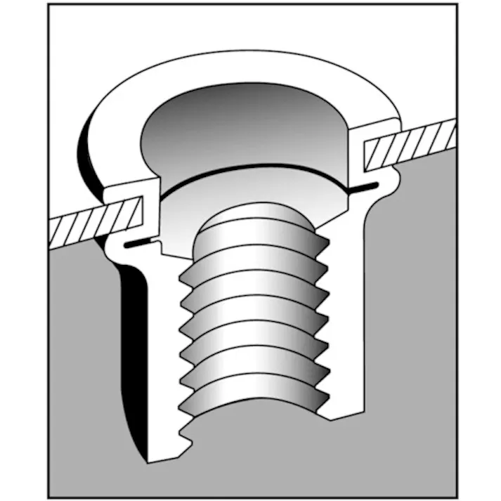 【CAINZ-DASH】ロブテックス ブラインドナット“エビナット”(平頭・アルミ製) 板厚2.5 M6X1.0(1000個入) NAD625M【別送品】