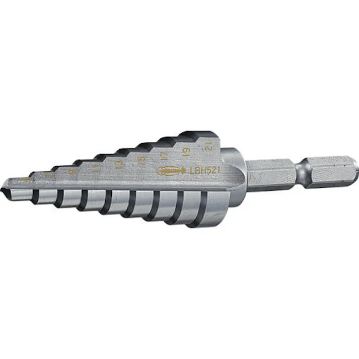 【CAINZ-DASH】ロブテックス ステージドリル ノンコーティング 9段 六角軸 5-21 LBH521【別送品】
