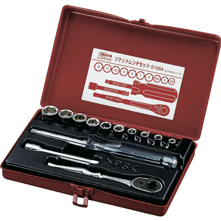 【CAINZ-DASH】ロブテックス ソケットレンチセット 差込角6.35mm 6角 610SA【別送品】