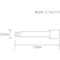 【CAINZ-DASH】ロブテックス エキステンションバ－　１／２Ｘ１５０ｍｍ EB4150【別送品】