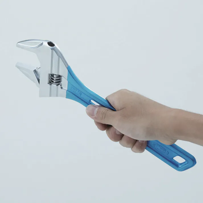 【CAINZ-DASH】ロブテックス ハイブリッドモンキーレンチ スケルトン ブルー 300mm UM46B【別送品】