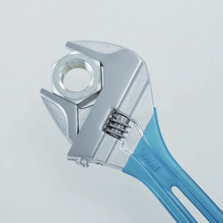 【CAINZ-DASH】ロブテックス ハイブリッドモンキーレンチ スケルトン ブルー 300mm UM46B【別送品】