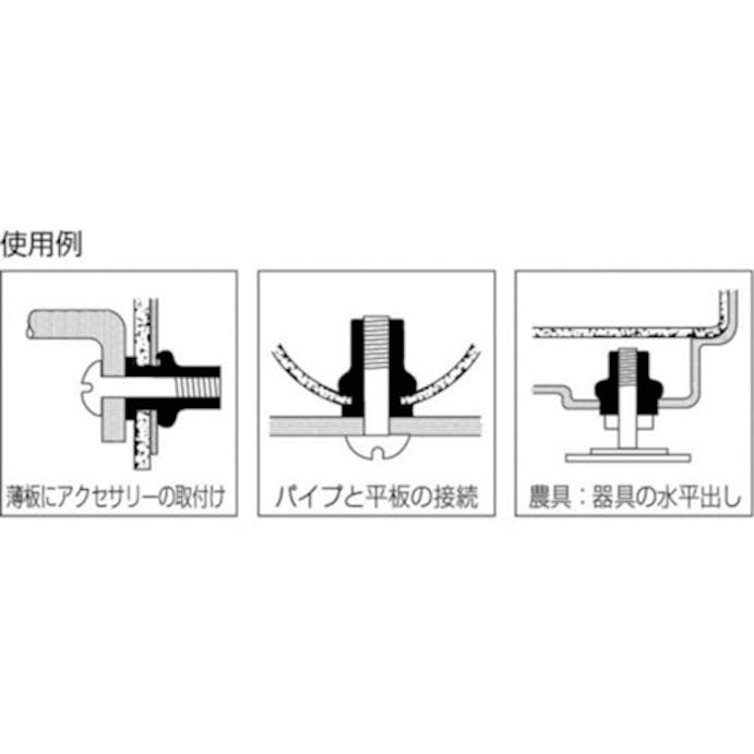 【CAINZ-DASH】ロブテックス ローレットナット（薄頭・スティール製）　板厚４．０　Ｍ１０×１．５（５００個入） NSK10MR【別送品】