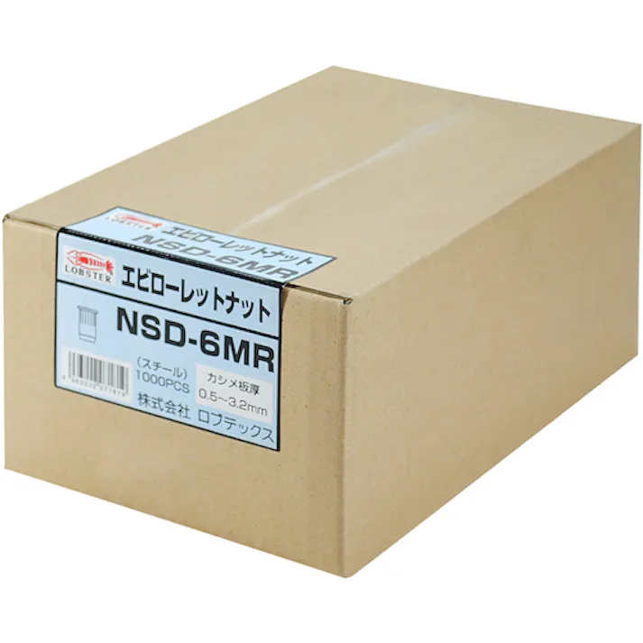 【CAINZ-DASH】ロブテックス ローレットナット(平頭・スティール製) 板厚3.5 M6×1.0(1000個入) NSD6MR【別送品】