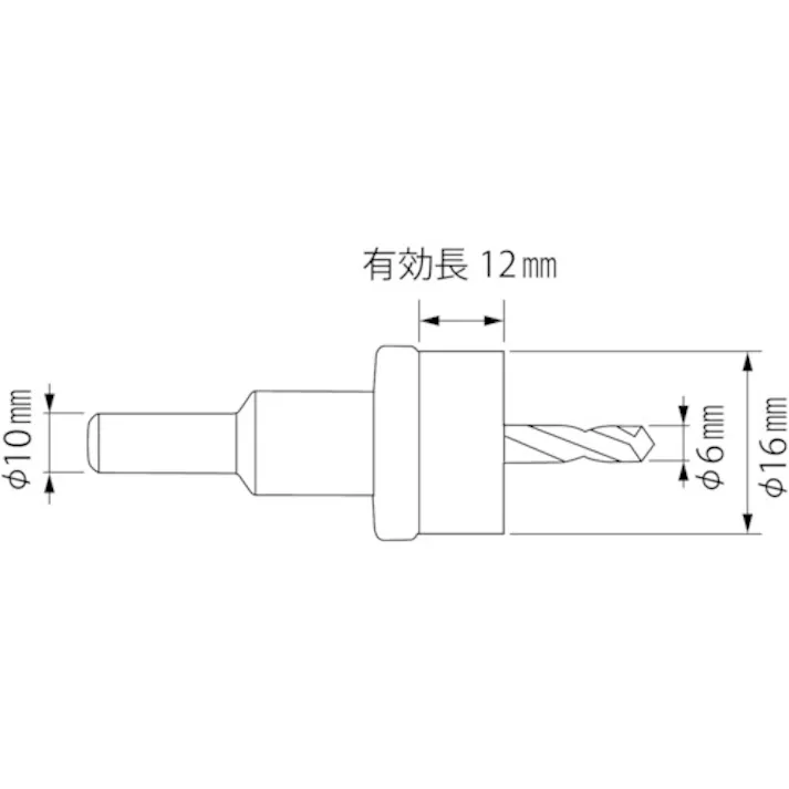 【CAINZ-DASH】ロブテックス 超硬ホルソー(薄板用) 刃径16mm HO-16S【別送品】