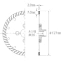 【CAINZ-DASH】ロブテックス ダイヤモンドカッター　フランジ付　スカイウェーブエクストラ　（乾式）１２７ WX125F【別送品】