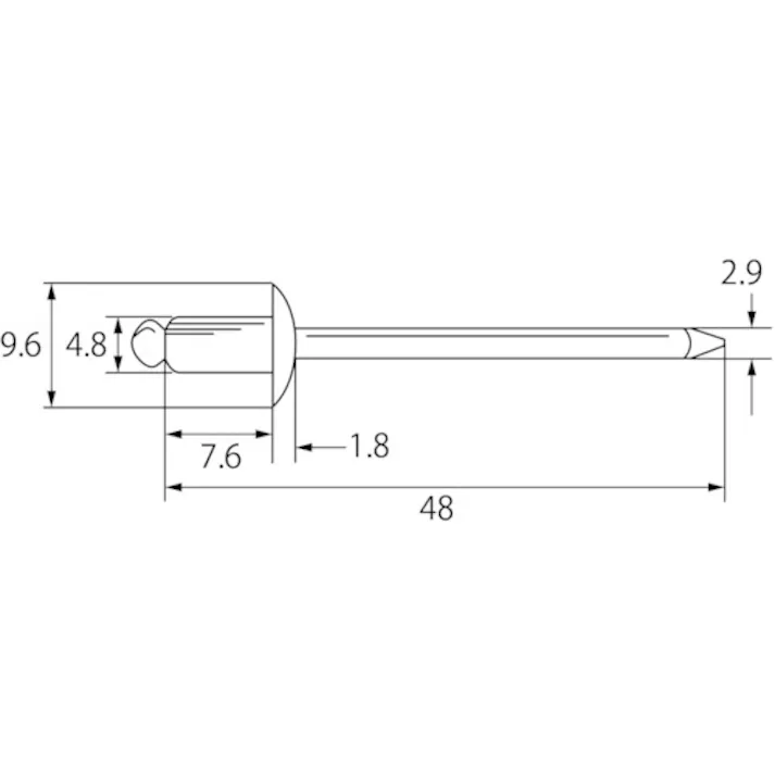 【CAINZ-DASH】ロブテックス ブラインドリベット(スティール/スティール製) 6-2(150本入) エコBOX NS62EB【別送品】