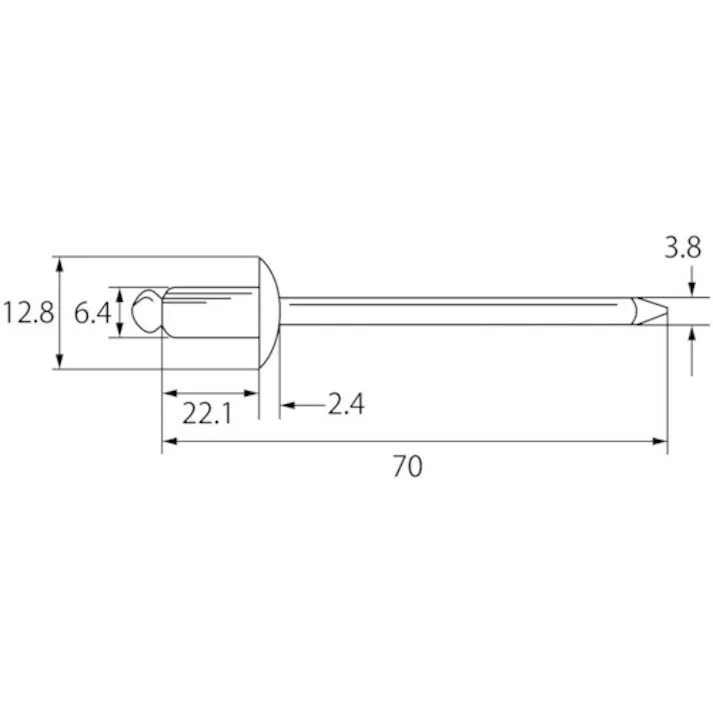 【CAINZ-DASH】ロブテックス ブラインドリベット(アルミ/アルミ製) 8-10(100本入) エコBOX NA810EB【別送品】