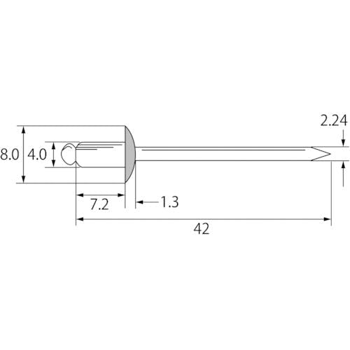 お気にいる <br>エビ ブラインドリベット アルミ スティール ５−５