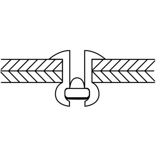 お気にいる <br>エビ ブラインドリベット アルミ スティール ５−５