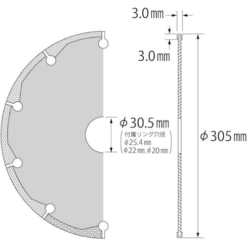 セール格安】 ロブテックス BT305 溶着ダイヤモンドホイール 305mm