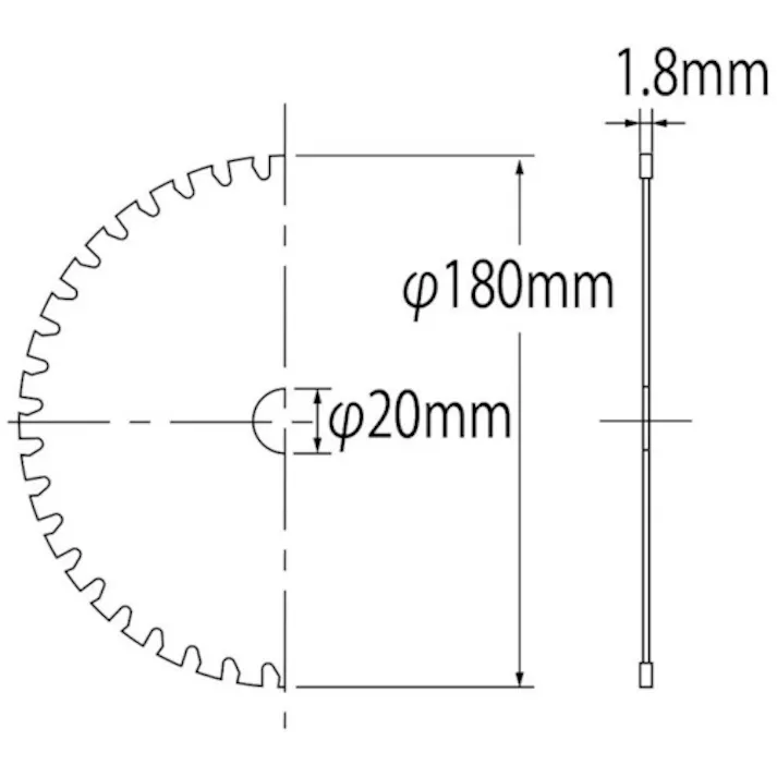 【CAINZ-DASH】ロブテックス 鉄・ステンレス兼用チップソー 切っ太郎 180 FK180A【別送品】