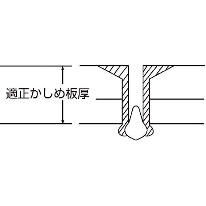 【CAINZ-DASH】ロブテックス ブラインドリベット(皿頭) アルミニウム/スティール製 4-8(55本入) エコパック NSA48KMP【別送品】