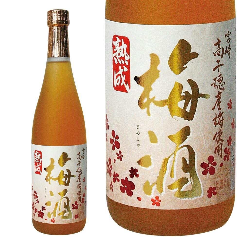 梅酒4本セット(古酒仕込み梅酒 紅南高梅酒20度(和歌山) 高千穂産梅使用 