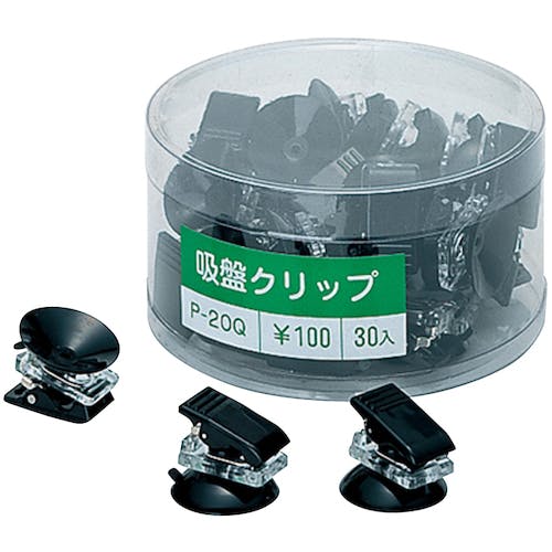 CAINZ-DASH】共栄プラスチック 吸盤クリップ 30個入 黒 P-20Q-30-BL