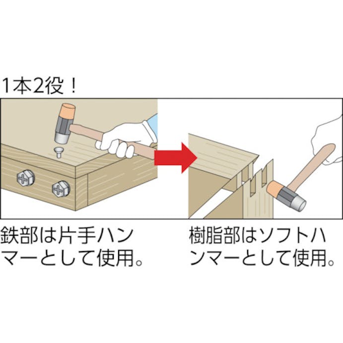 【CAINZ-DASH】オーエッチ工業 コンビハンマー　替ヘッド　＃２ CH-38H【別送品】