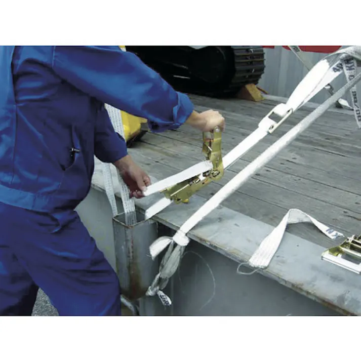 【CAINZ-DASH】オーエッチ工業 ベルト荷締機 タイトロン 横150×縦255×ハンドル部分375mm TKM-2【別送品】