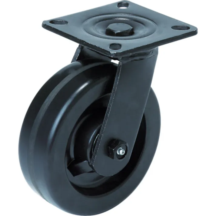 【CAINZ-DASH】オーエッチ工業 スーパーストロングキャスター重荷重用 自在プラスカイト車輪 車輪径200mm 許容荷重600kg 14PK-200【別送品】