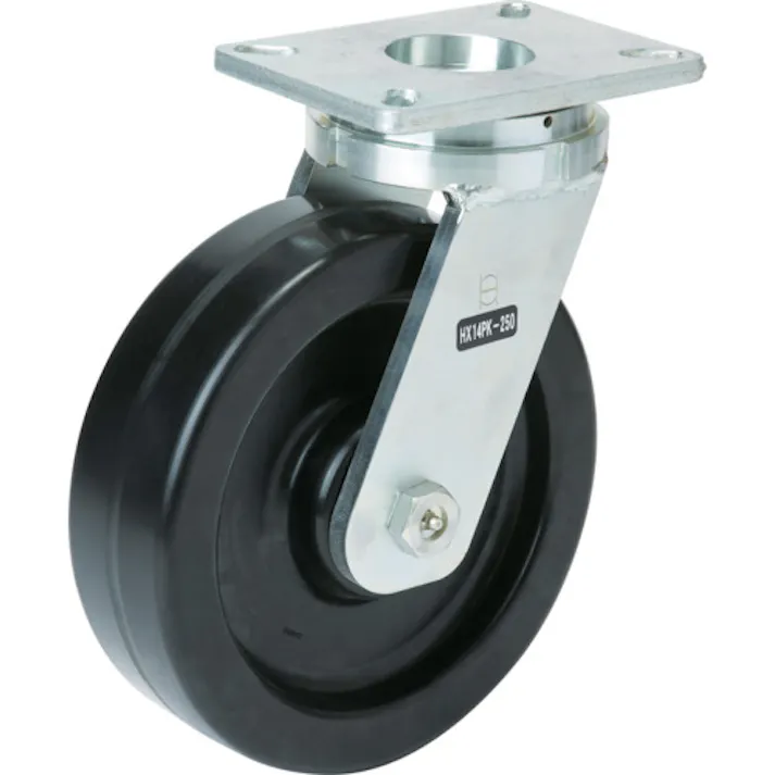 【CAINZ-DASH】オーエッチ工業 スーパーストロングキャスター HXシリーズ 超重荷重用 プラスカイト車 自在車 車輪径150mm 許容荷重1500kg HX14PK-150【別送品】