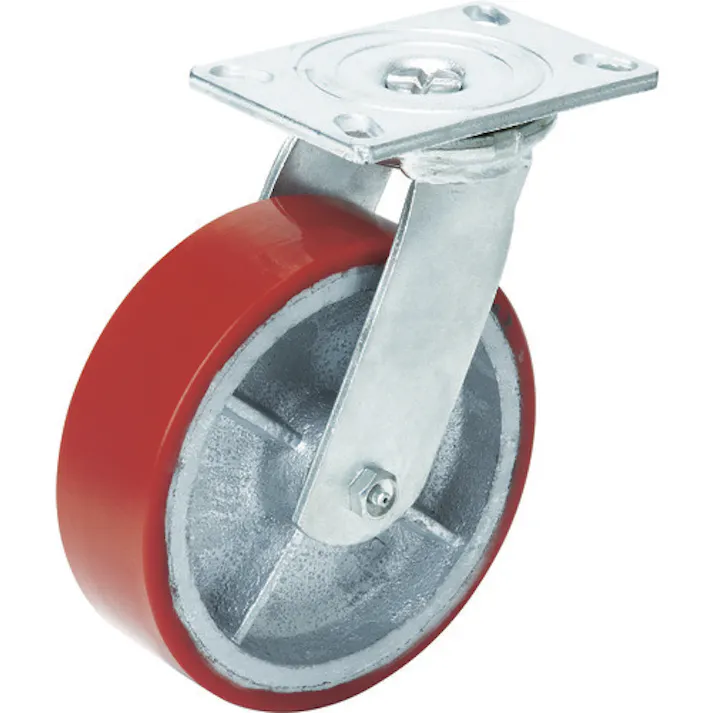 【CAINZ-DASH】オーエッチ工業 スーパーストロングキャスター Hシリーズ 超重荷重用 ウレタン車 自在車 車輪径150mm 許容荷重600kg H14FU-150【別送品】