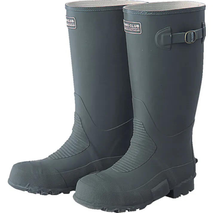 【CAINZ-DASH】福山ゴム工業 土木作業長靴緑25.5cm DS-L【別送品】