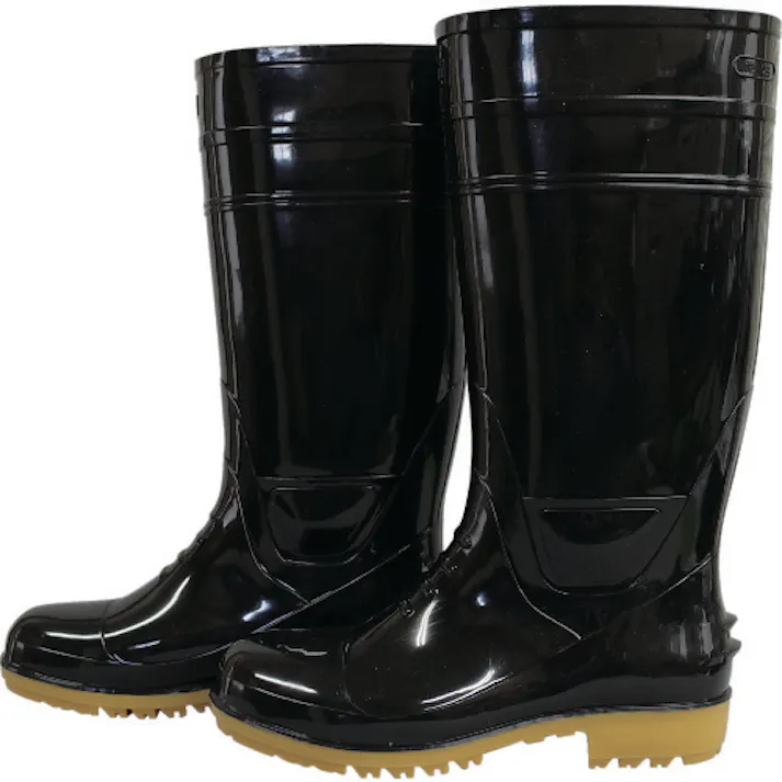 【CAINZ-DASH】福山ゴム工業 耐油長靴先芯入り ガロア#1ブラックM GLA1-MB【別送品】