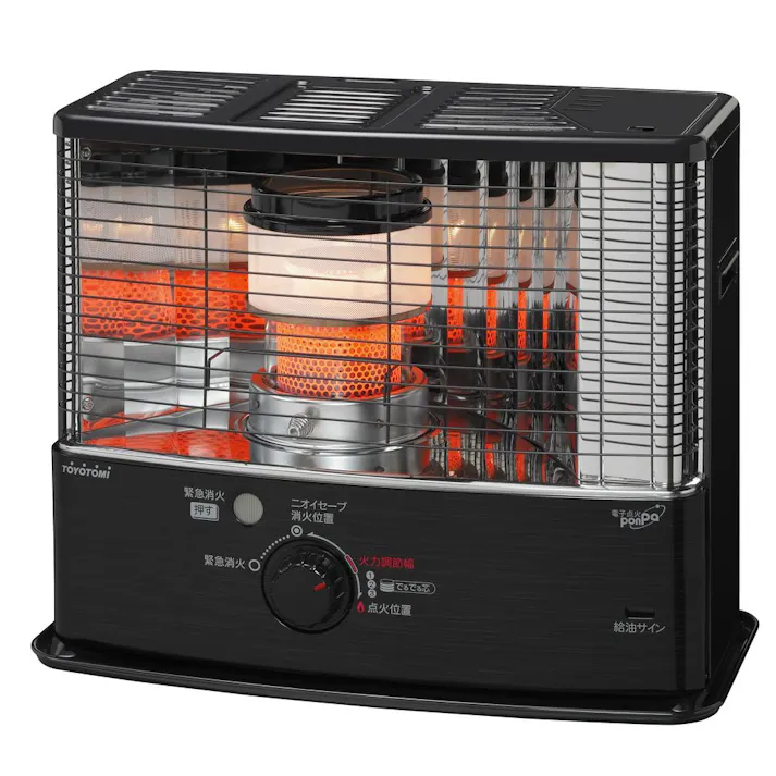 石油ストーブ ダブルクリーン ブラック 鉄筋13畳木造10畳程度 HRC-W3624(B)