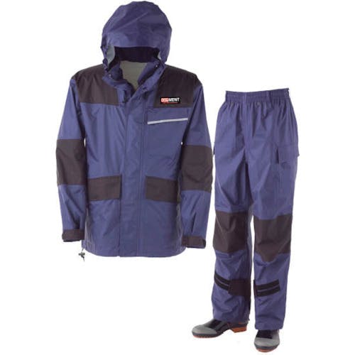 カジメイク 仕事合羽 ネイビー L KM001-55-L レインスーツ カジメイク 仕事合羽 ネイビー L KM001-55-L レインスーツ