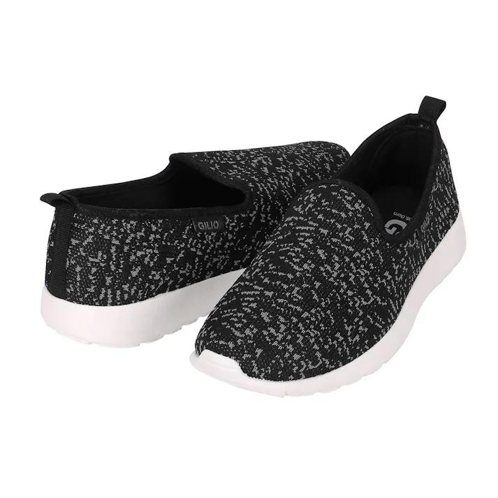 6408GILIOワークシューズブラック25.5cm(販売終了)