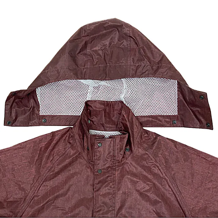 リフレクター付きレインスーツ 杢レッド LL