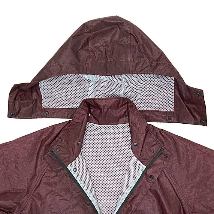 リフレクター付きレインスーツ 杢レッド LL