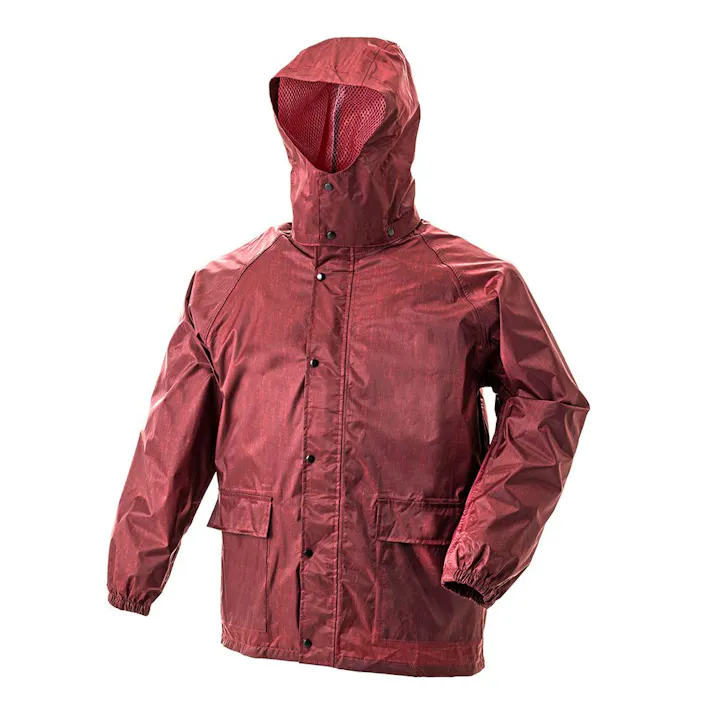 リフレクター付きレインスーツ 杢レッド LL
